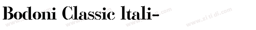 Bodoni Classic ltali字体转换